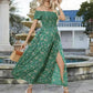 👗Limited Sale 50% OFF🌹Women's Elegant Floral Off-Shoulder Dress