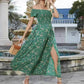 👗Limited Sale 50% OFF🌹Women's Elegant Floral Off-Shoulder Dress