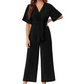 🔥Last Day Sale 50% Off💕Women's Elegant V-Neck Wide Leg Waist Tie Jumpsuit