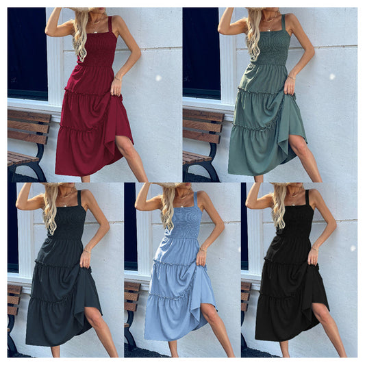 🔥2025 New Arrival-50% Off❤️‍🔥Women's Sleeveless Dress with Tiered Ruffle Hem
