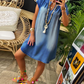 ⏳Time-limited Special⏰Women's Denim V-Neck Short Sleeve Dress