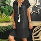 ⏳Time-limited Special⏰Women's Denim V-Neck Short Sleeve Dress