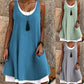 ⏰Last Day Sale 49% Off🧡Women's Casual Loose Sleeveless Fake Two Piece Tank Dress