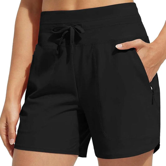 🌞Hot Sale 50% OFF🩳Women's 5" Swim Board Shorts High Waisted Quick Dry Swimming Bottoms