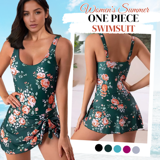 💕Hot Sale 50% OFF💫Women's One Piece Tummy Control Tie Knot Swimsuit