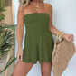 ❤️‍🔥2025 New Arrival💓Strapless Off Shoulder Pleated Flowy Short Romper