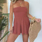 ❤️‍🔥2025 New Arrival💓Strapless Off Shoulder Pleated Flowy Short Romper