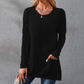 🍂Early Autumn Sales 50% OFF💖Women Casual Long Sleeve T-Shirt with Round Neck Pocket