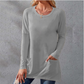 🍂Early Autumn Sales 50% OFF💖Women Casual Long Sleeve T-Shirt with Round Neck Pocket