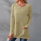 🍂Early Autumn Sales 50% OFF💖Women Casual Long Sleeve T-Shirt with Round Neck Pocket