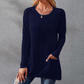 🍂Early Autumn Sales 50% OFF💖Women Casual Long Sleeve T-Shirt with Round Neck Pocket