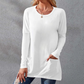 🍂Early Autumn Sales 50% OFF💖Women Casual Long Sleeve T-Shirt with Round Neck Pocket