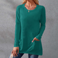 🍂Early Autumn Sales 50% OFF💖Women Casual Long Sleeve T-Shirt with Round Neck Pocket