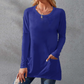🍂Early Autumn Sales 50% OFF💖Women Casual Long Sleeve T-Shirt with Round Neck Pocket