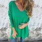 💖2025 New Arrival-50% OFF💖Women's Cozy Knit Long Sleeve Tunic Top with Side Slits