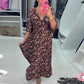 💐New Arrival-50% Off🌺V-neck Printed Maxi Dress with 3/4 Sleeves