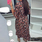 💐New Arrival-50% Off🌺V-neck Printed Maxi Dress with 3/4 Sleeves