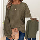 🔥2025 New Style💐Women's Ribbed Loose-Fit Pullover Tops