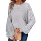 🔥2025 New Style💐Women's Ribbed Loose-Fit Pullover Tops