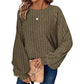 🔥2025 New Style💐Women's Ribbed Loose-Fit Pullover Tops