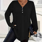 🌸LAST DAY PROMOTION - 50%OFF🌸Women's Buttoned V-Neck Long Sleeve Top