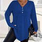 🌸LAST DAY PROMOTION - 50%OFF🌸Women's Buttoned V-Neck Long Sleeve Top