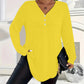 🌸LAST DAY PROMOTION - 50%OFF🌸Women's Buttoned V-Neck Long Sleeve Top