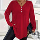 🌸LAST DAY PROMOTION - 50%OFF🌸Women's Buttoned V-Neck Long Sleeve Top
