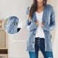 💐Big Sale-50% Off💕Women's Fall Casual Long Sleeve Button Down Open Front Cable Knit Cardigan