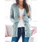 💐Big Sale-50% Off💕Women's Fall Casual Long Sleeve Button Down Open Front Cable Knit Cardigan