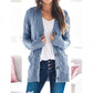 💐Big Sale-50% Off💕Women's Fall Casual Long Sleeve Button Down Open Front Cable Knit Cardigan