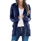 💐Big Sale-50% Off💕Women's Fall Casual Long Sleeve Button Down Open Front Cable Knit Cardigan