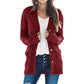 💐Big Sale-50% Off💕Women's Fall Casual Long Sleeve Button Down Open Front Cable Knit Cardigan