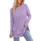 🤩Hot Sale-50% Off🌼Women's Tunic Tops to Wear with Leggings Long Sleeve Thumb Hole Shirts Crew Neck Curved Hem
