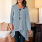 Women's Long Sleeve Asymmetrical Hem T-Shirt