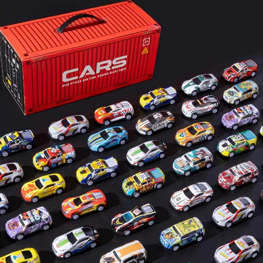 🎅Gift Idea-50% OFF🎁🚗48 Mini Pull-Back Cars with Built-In Garage Set