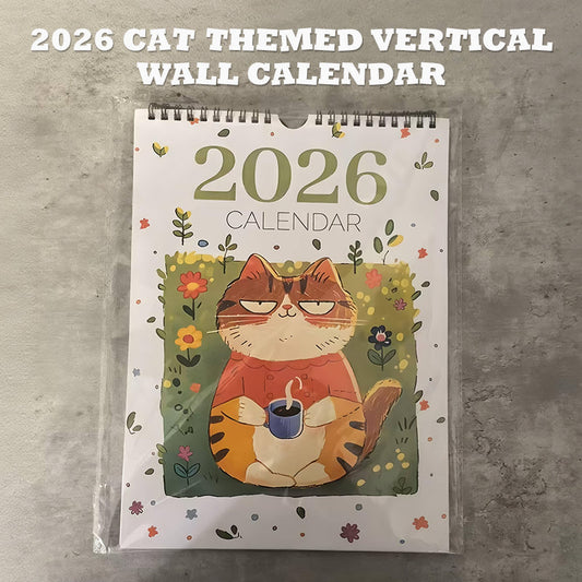 2026 Cat-Themed Vertical Wall Calendar