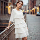 💕This Summer Special Offer-50% Off💃Women's Elegant Layered Ruffle Sleeve Dress