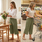 👖60% OFF NOW!🌿Plus Size Ribbed Wide-Leg Capri Pants – Elastic Waist, Comfortable Fit & Perfect for Daily Wear ✨
