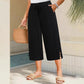 👖60% OFF NOW!🌿Plus Size Ribbed Wide-Leg Capri Pants – Elastic Waist, Comfortable Fit & Perfect for Daily Wear ✨