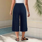 👖60% OFF NOW!🌿Plus Size Ribbed Wide-Leg Capri Pants – Elastic Waist, Comfortable Fit & Perfect for Daily Wear ✨