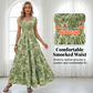 ✨Hot Sale 50% OFF👗 Women's V-Neck Bohemian Floral Smocked Maxi Dress 🦋