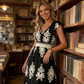 👗New arrival 40% OFF!🏖️Women's V-Neck Baroque Print Flowy Maxi Dress
