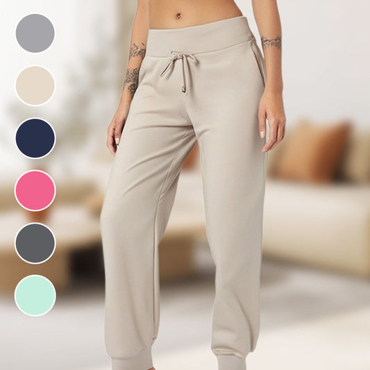 3/4 High-Waist Slim Fit Drawstring Pocket Joggers