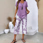 🥳50% OFF!🔥Casual Round Neck Layered Tunic Top and Wide Leg Pants Set