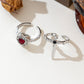 🎁Mother's Day Hot Sale💍Vintage Adjustable Sword Piercing Heart Ring Set