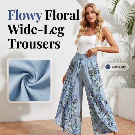👖50% OFF NOW! 🌷Women's Printed Wide-Leg Drawstring Trousers