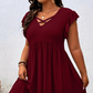 🌺60% OFF FLASH SALE! ✨Women's V-Neck Ruffle Trim Dress