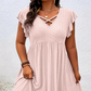 🌺60% OFF FLASH SALE! ✨Women's V-Neck Ruffle Trim Dress