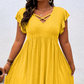 🌺60% OFF FLASH SALE! ✨Women's V-Neck Ruffle Trim Dress
